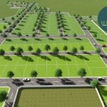 Aerial view of Ecogram Lifestyle green housing project near Lucknow